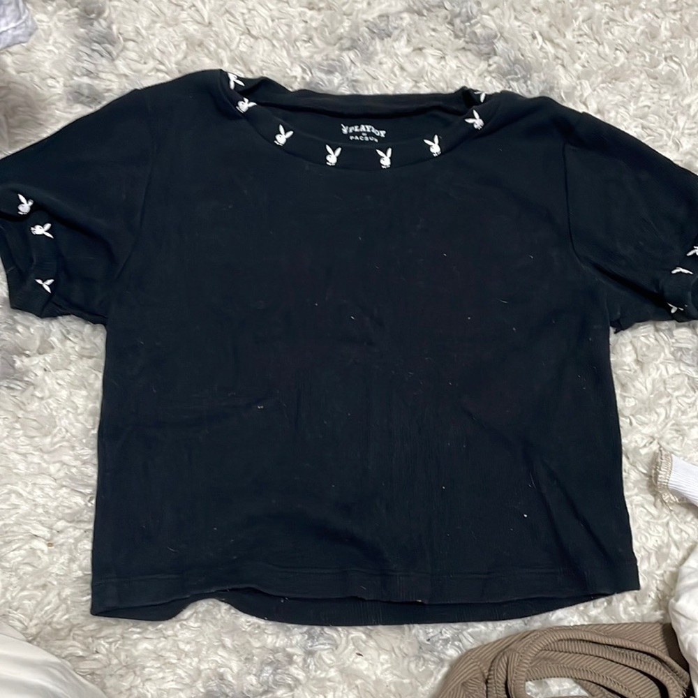 playboy bunny cropped shirt